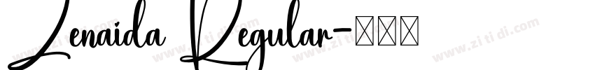Zenaida Regular字体转换